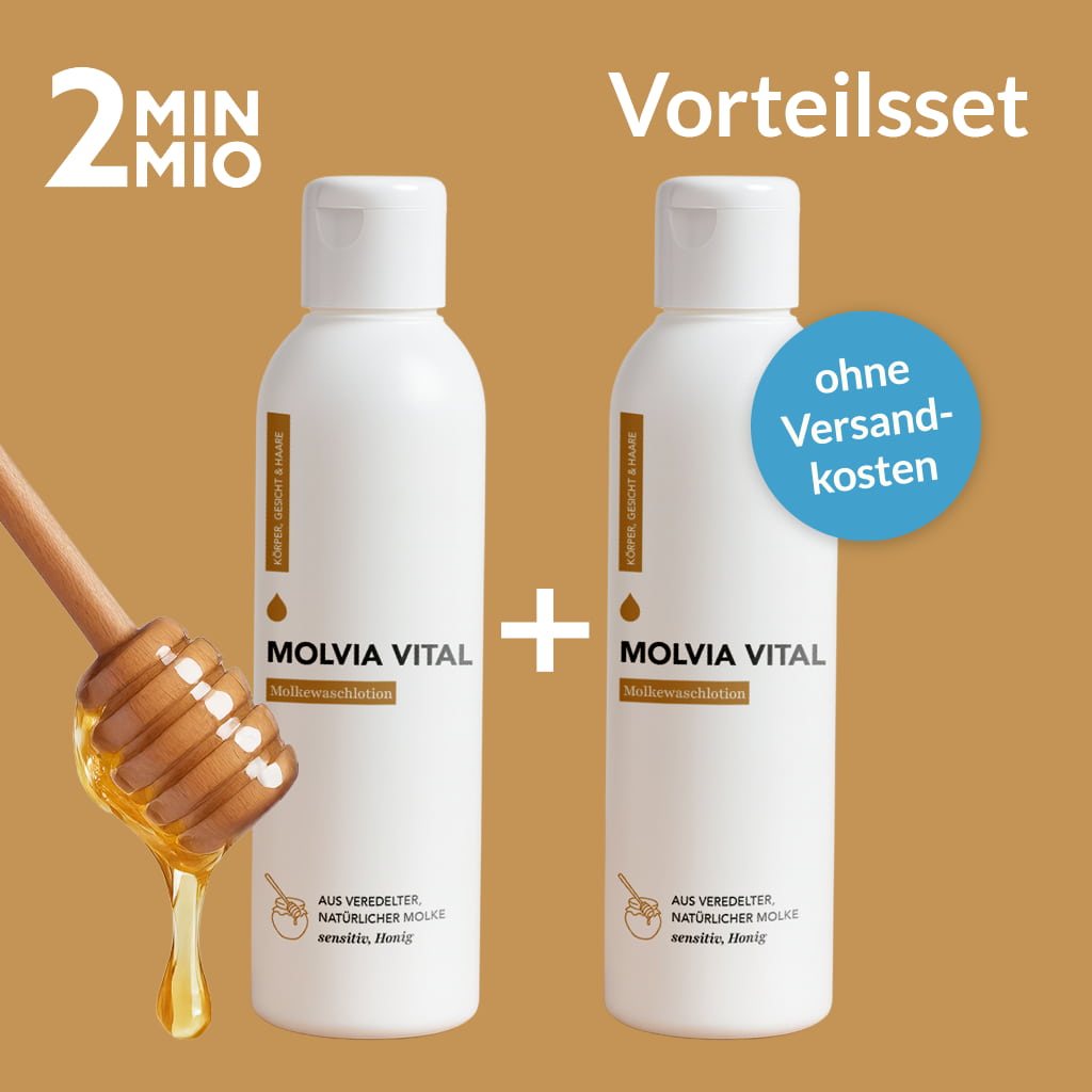 2M2M Vorteilsset: 2x MOLVIA VITAL Waschlotion Honig 200ml – VERSANDKOSTENFREI